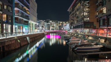 Buildings at Aker Brygge Marina by Steven Michael Martin