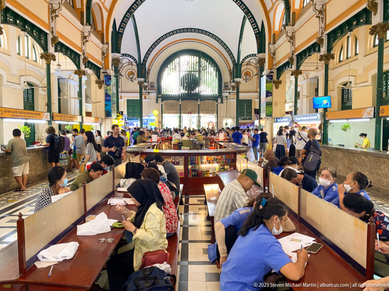 People seated inside the Central Post Office.