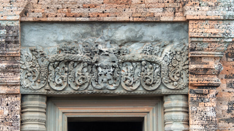 Carved lintel above sanctuary doorway