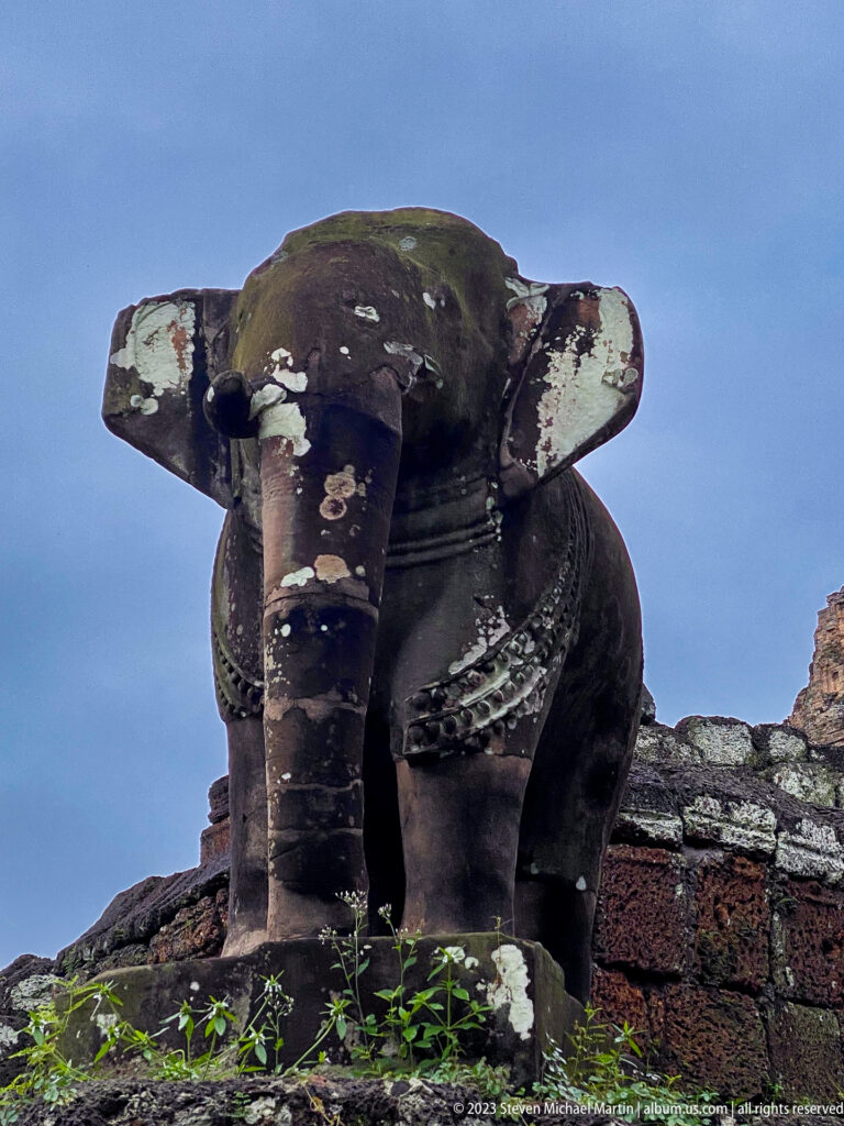 Frontal view of guardian elephant