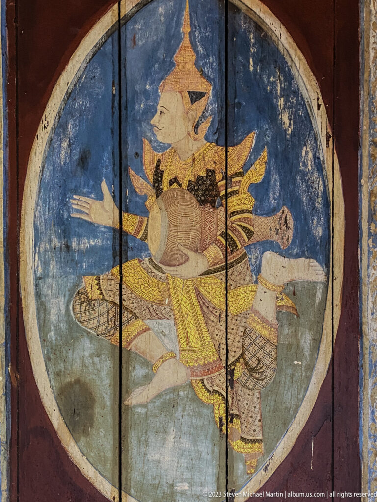 Celestial figure mural at the National Museum of Cambodia.