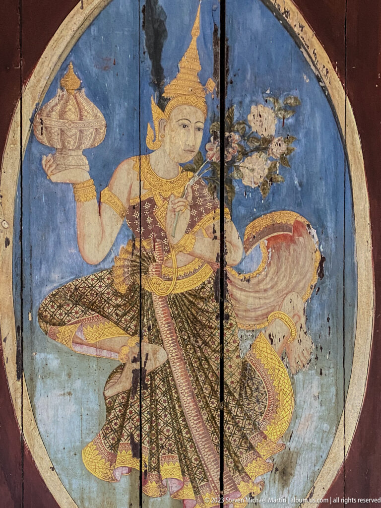Celestial dancer mural at the National Museum of Cambodia.
