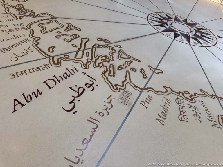Map graphic locating abu dhabi at Louvre Abu Dhabi.
