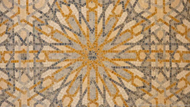 Starburst geometric floor pattern.