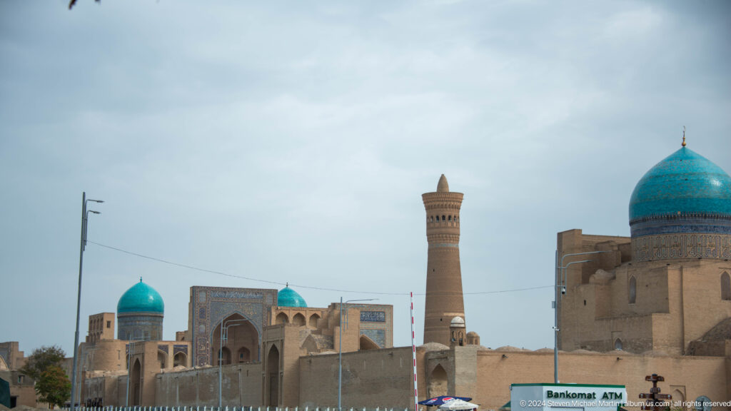 Bukhara skyline with domes and Kalyan Minaret.