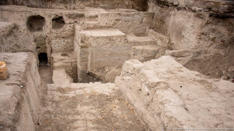 Excavated masonry and chambers.