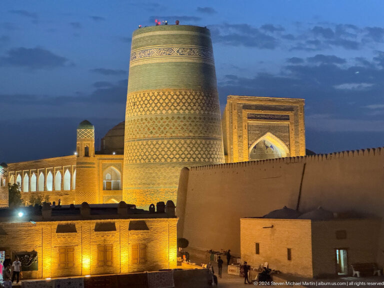 Kalta minor glowing under evening lights.
