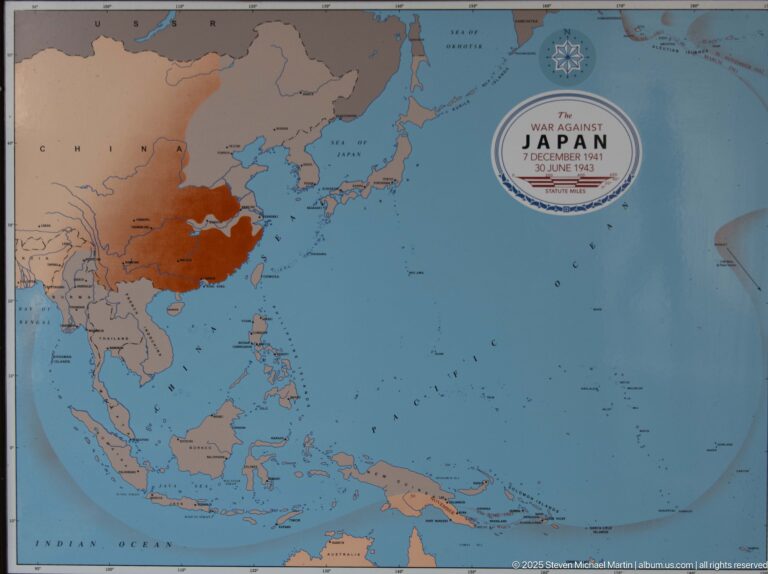 Pacific theater map labeled The War Against Japan, showing East Asia and the western Pacific.