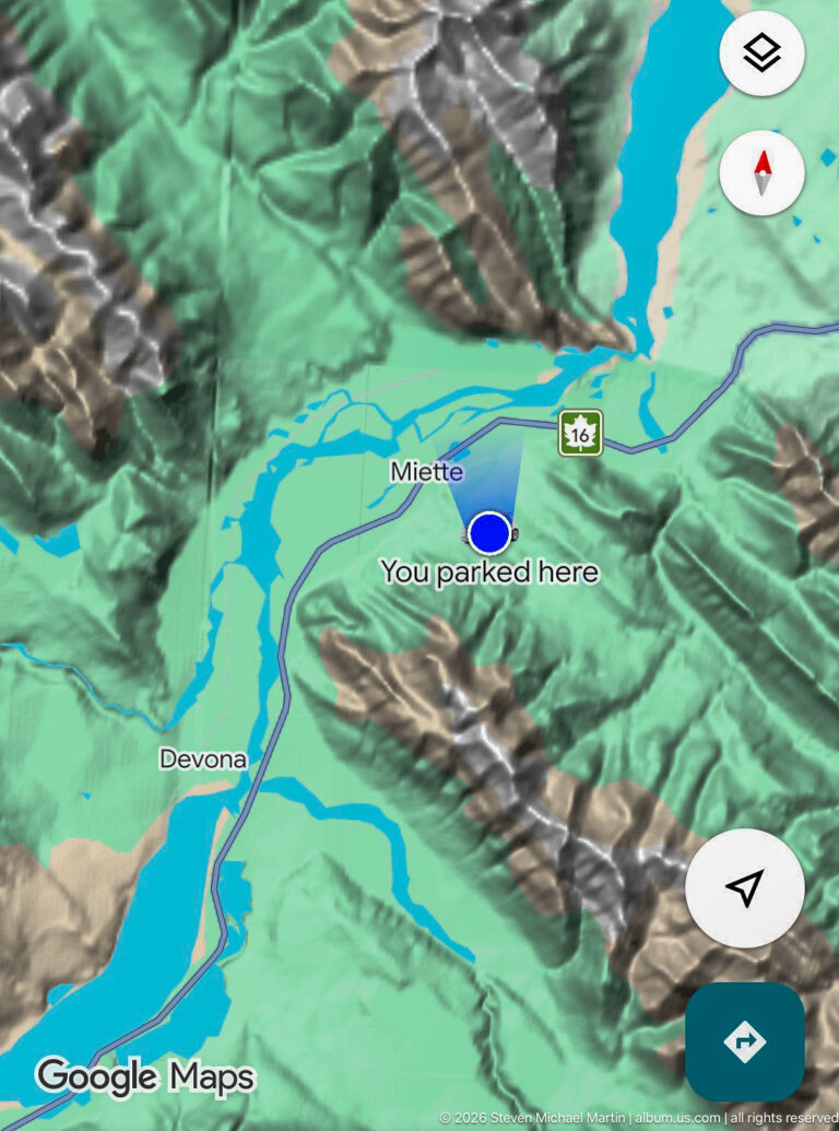 Google Maps screen labeled Miette and Devona with a blue 'You parked here' location marker.