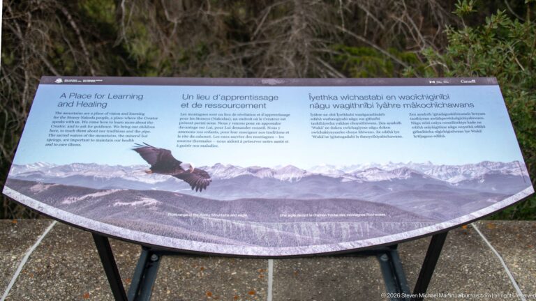 A “A Place for Learning and Healing” panel shows a large bird flying above a mountain panorama.